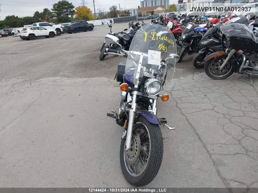 2004 Yamaha VIN: JYAVP11N04A012937 Lot: 12144424