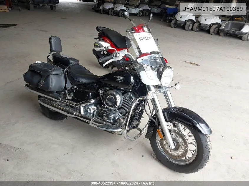 2007 Yamaha Xvs650 VIN: JYAVM01E97A100389 Lot: 40522397