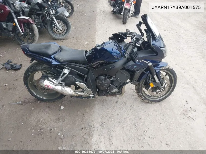 2009 Yamaha Fz1 Sc VIN: JYARN17Y39A001575 Lot: 40365077