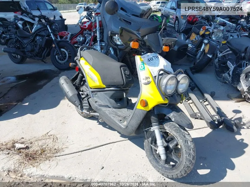 2009 Yamaha Yw125 VIN: LPRSE48Y59A007524 Lot: 40707962