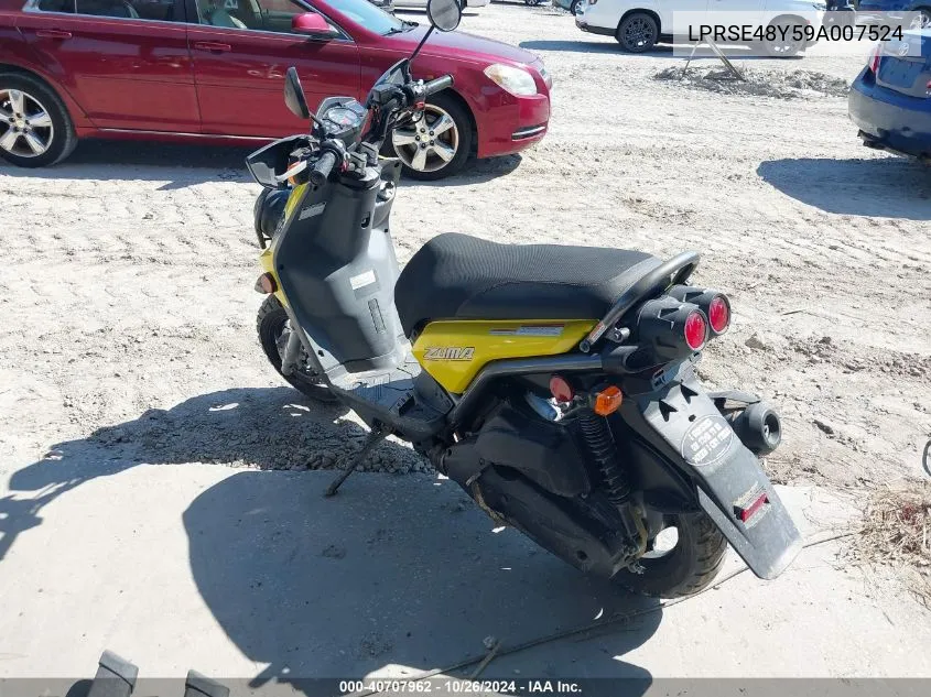 2009 Yamaha Yw125 VIN: LPRSE48Y59A007524 Lot: 40707962