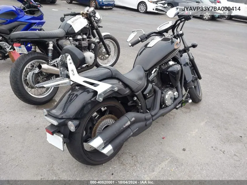 2011 Yamaha Xvs1300 Cuc VIN: JYAVP33Y7BA000414 Lot: 40520001