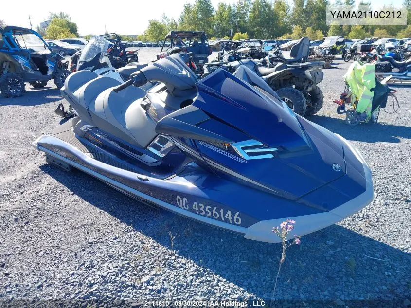 2012 Yamaha Seadoo Vc1800-Sa VIN: YAMA2110C212 Lot: 12111610