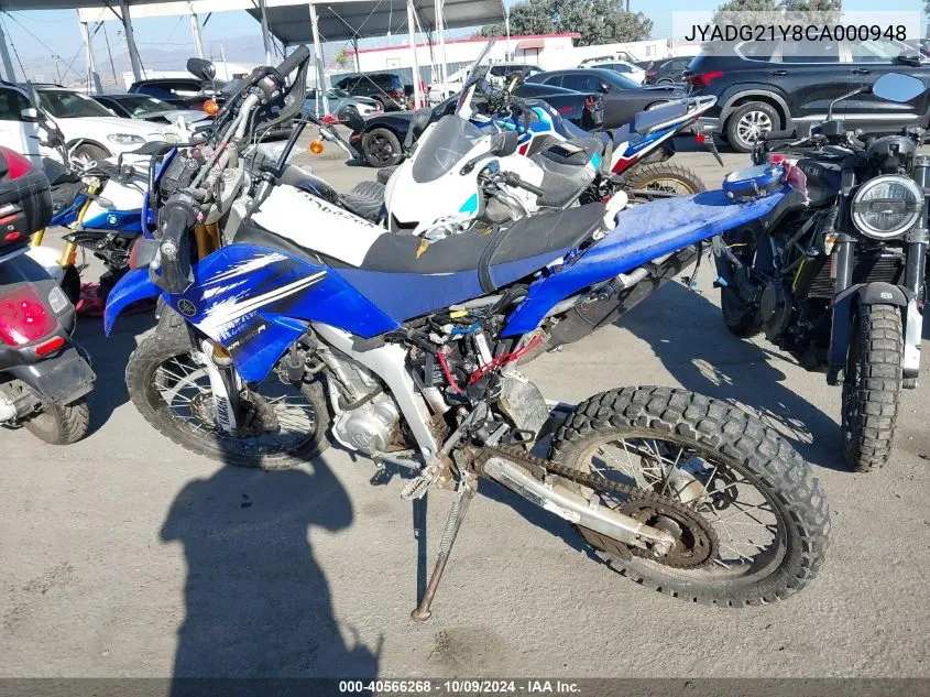 2012 Yamaha Wr250 Rc VIN: JYADG21Y8CA000948 Lot: 40566268