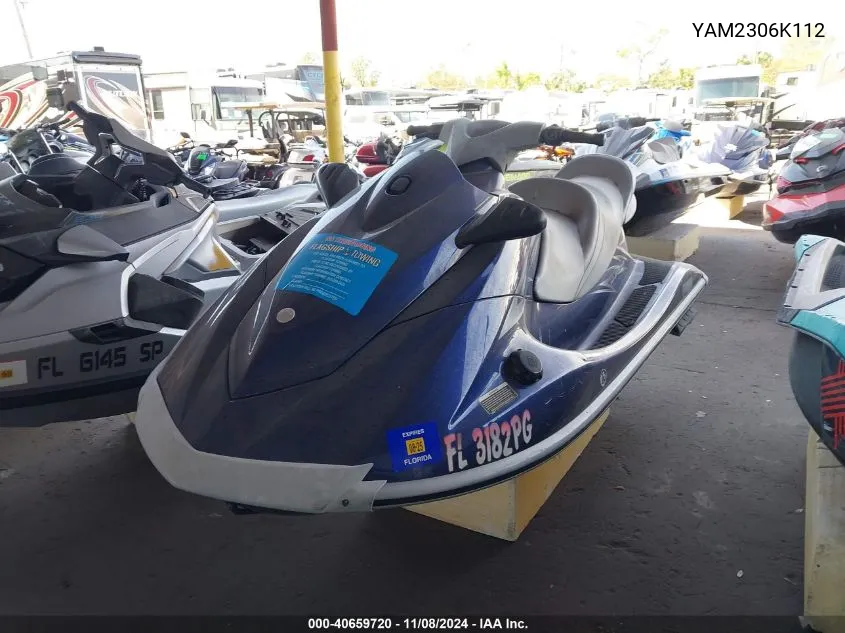 2012 Yamaha Vx VIN: YAM2306K112 Lot: 40659720