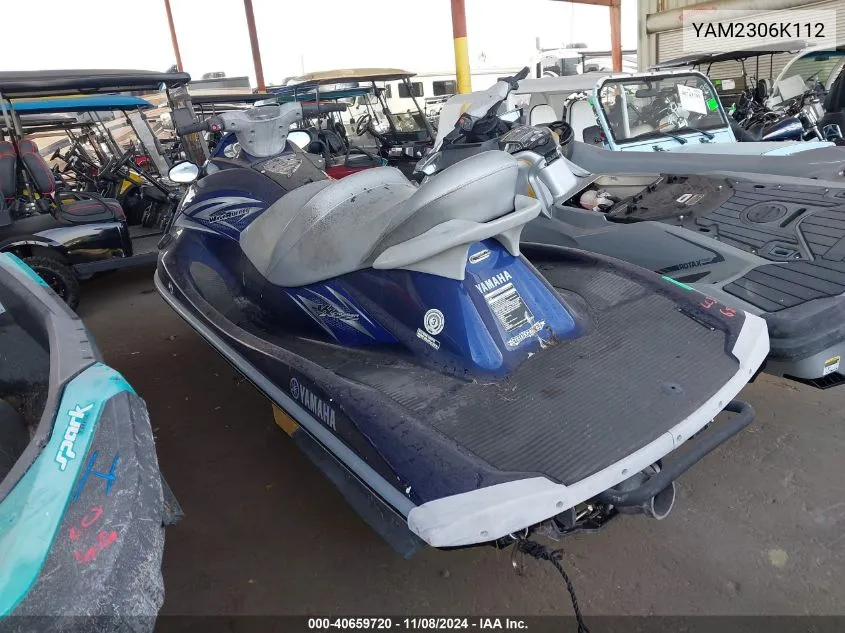 2012 Yamaha Vx VIN: YAM2306K112 Lot: 40659720