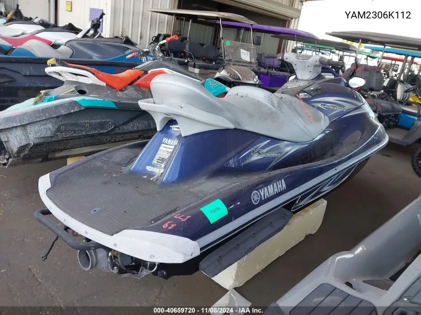 2012 Yamaha Vx VIN: YAM2306K112 Lot: 40659720