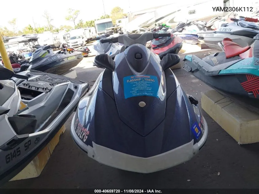 2012 Yamaha Vx VIN: YAM2306K112 Lot: 40659720