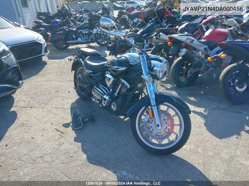 2013 Yamaha Xv1900 A VIN: JYAVP21N4DA000456 Lot: 12081028