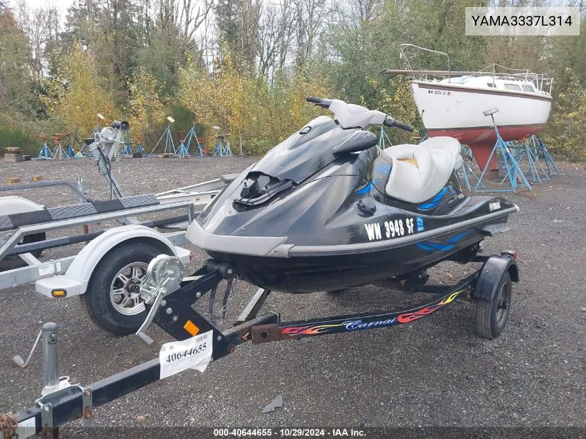 2014 Yamaha Personal Watercraft VIN: YAMA3337L314 Lot: 40644655