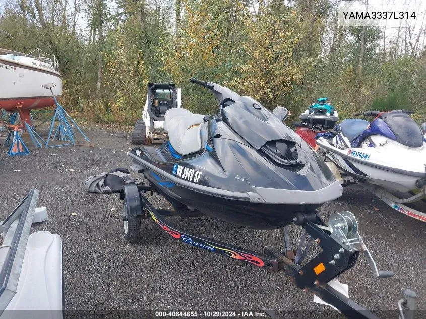 2014 Yamaha Personal Watercraft VIN: YAMA3337L314 Lot: 40644655