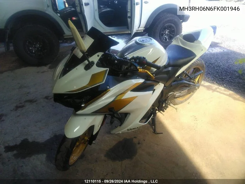 2015 Yamaha Yzfr3 VIN: MH3RH06N6FK001946 Lot: 12110115