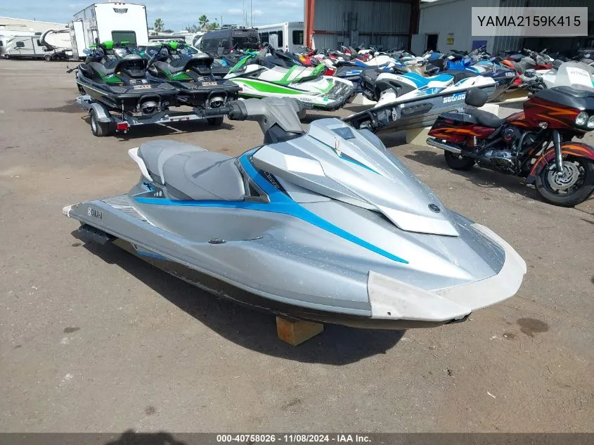 2015 Yamaha Vx VIN: YAMA2159K415 Lot: 40758026