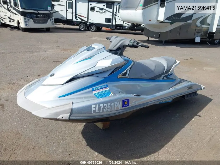 2015 Yamaha Vx VIN: YAMA2159K415 Lot: 40758026