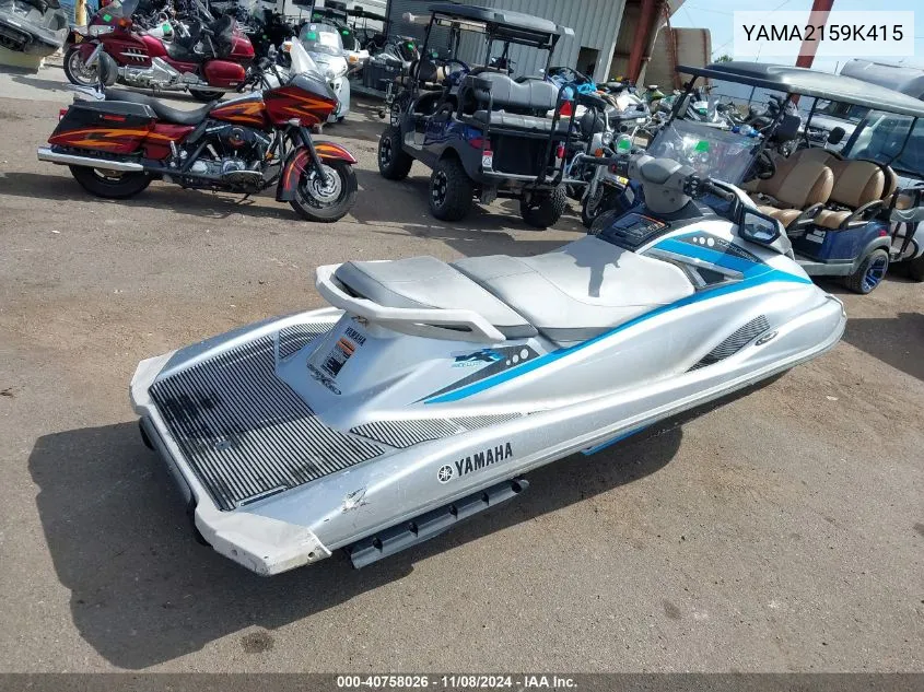 2015 Yamaha Vx VIN: YAMA2159K415 Lot: 40758026