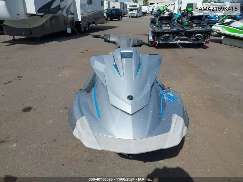 2015 Yamaha Vx VIN: YAMA2159K415 Lot: 40758026