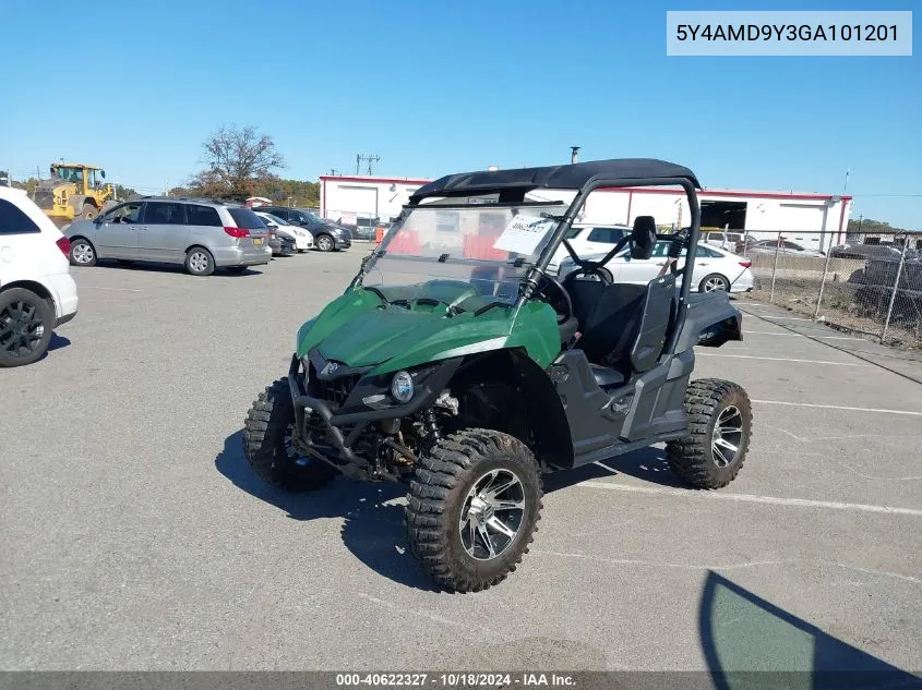 2016 Yamaha Yxe700 B VIN: 5Y4AMD9Y3GA101201 Lot: 40622327