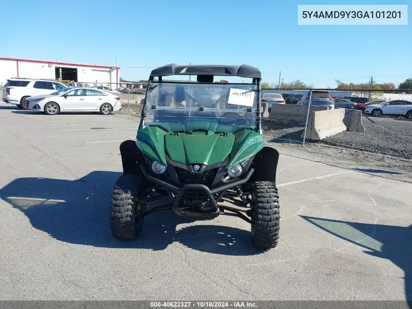 2016 Yamaha Yxe700 B VIN: 5Y4AMD9Y3GA101201 Lot: 40622327