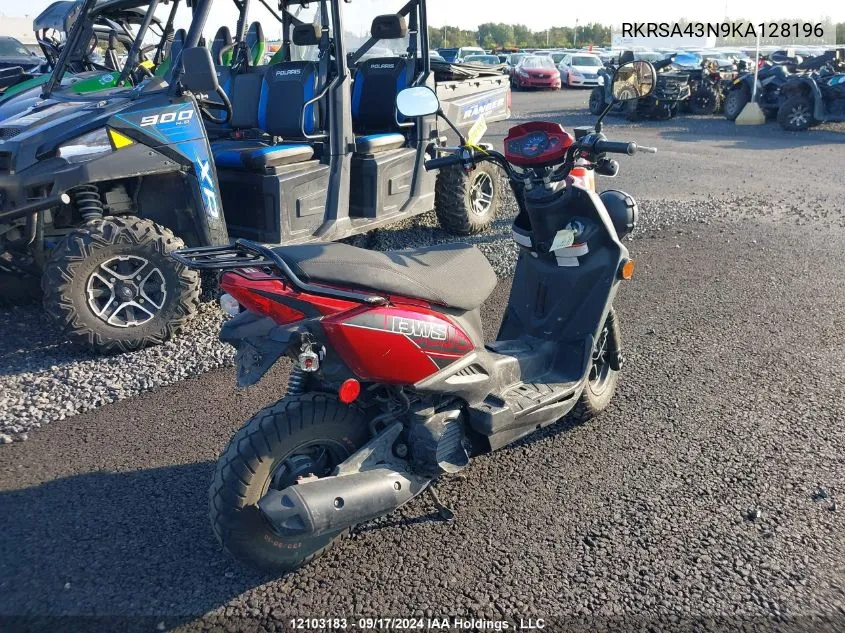 2019 Yamaha Yw50 F VIN: RKRSA43N9KA128196 Lot: 12103183