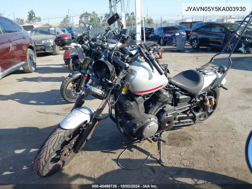 JYAVN05Y5KA003930 2019 Yamaha Xvs950 Cu/Cuc