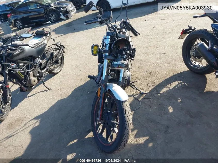 2019 Yamaha Xvs950 Cu/Cuc VIN: JYAVN05Y5KA003930 Lot: 40498726