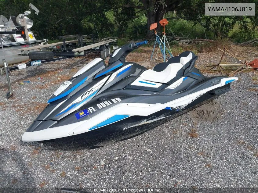 2019 Yamaha Fx Cruiser VIN: YAMA4106J819 Lot: 40720207