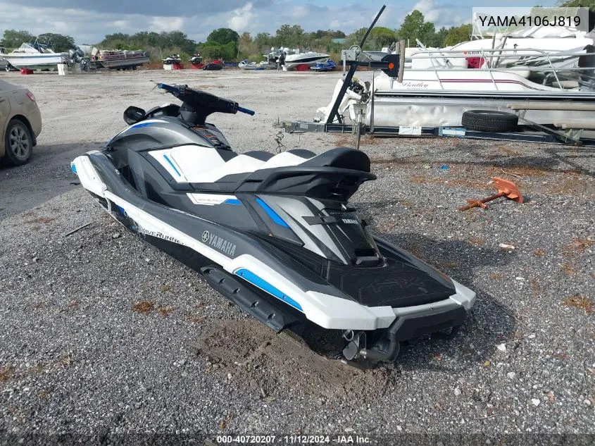 2019 Yamaha Fx Cruiser VIN: YAMA4106J819 Lot: 40720207