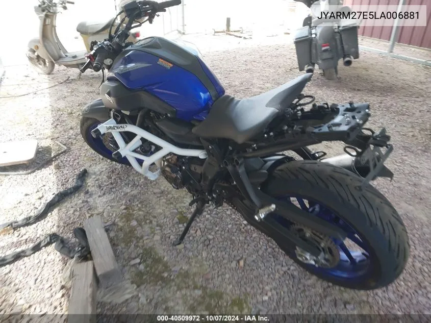 JYARM27E5LA006881 2020 Yamaha Mt07