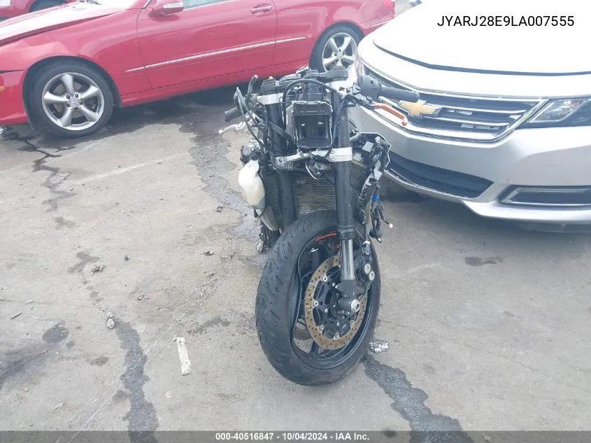 2020 Yamaha Yzfr6 VIN: JYARJ28E9LA007555 Lot: 40516847