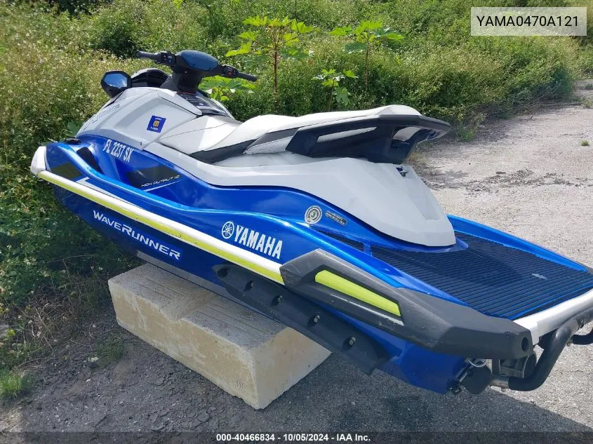 2021 Yamaha Vx Deluxe VIN: YAMA0470A121 Lot: 40466834