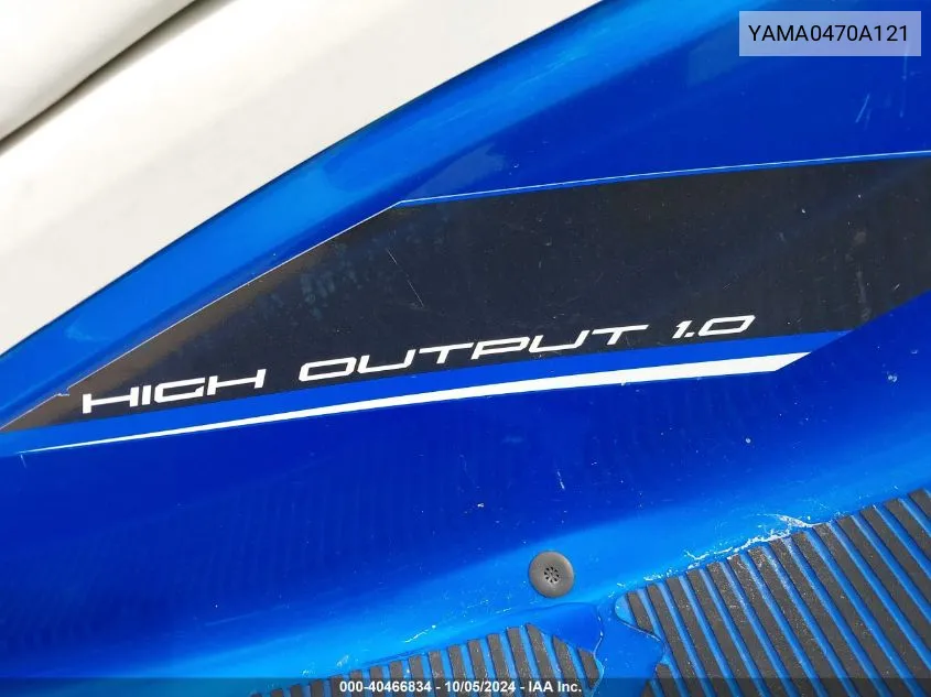 2021 Yamaha Vx Deluxe VIN: YAMA0470A121 Lot: 40466834