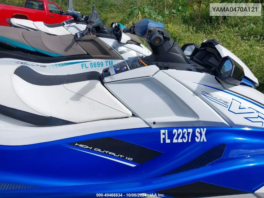 2021 Yamaha Vx Deluxe VIN: YAMA0470A121 Lot: 40466834