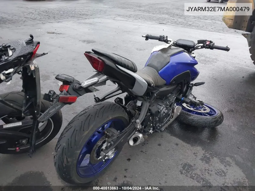 JYARM32E7MA000479 2021 Yamaha Mt07