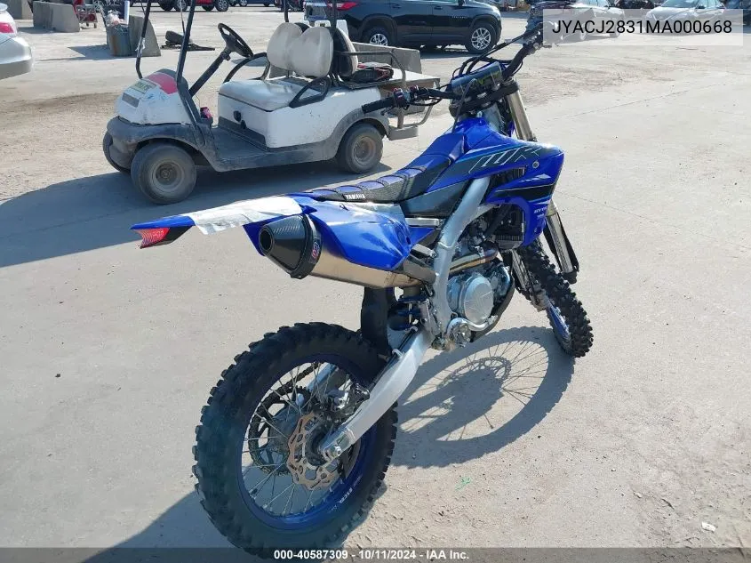 JYACJ2831MA000668 2021 Yamaha Wr450 F