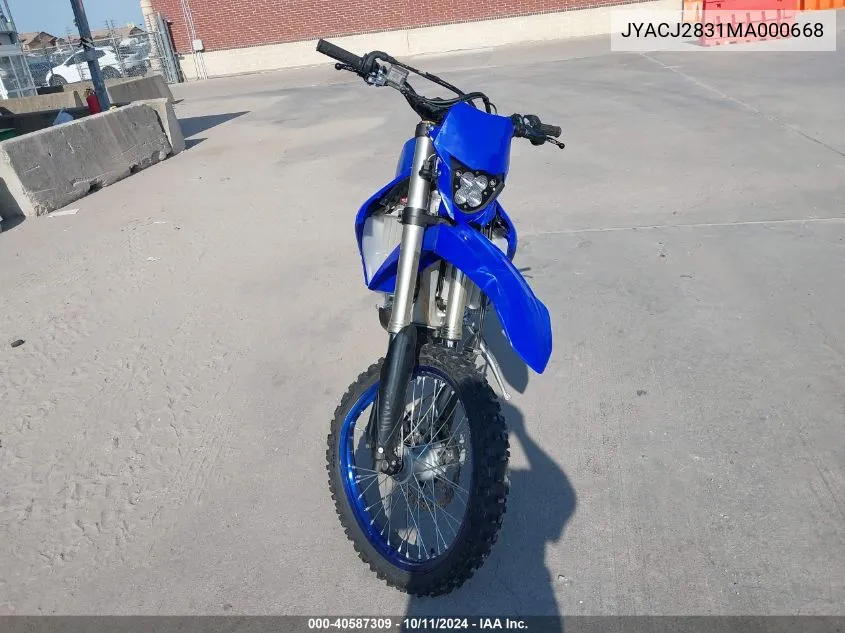 JYACJ2831MA000668 2021 Yamaha Wr450 F