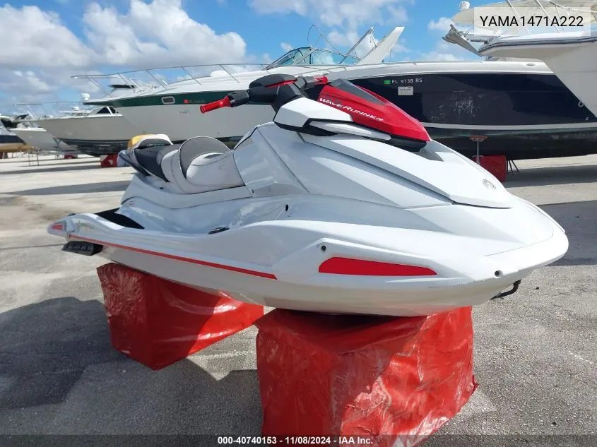 2022 Yamaha Vx Limited VIN: YAMA1471A222 Lot: 40740153