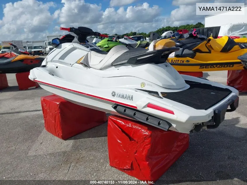 2022 Yamaha Vx Limited VIN: YAMA1471A222 Lot: 40740153