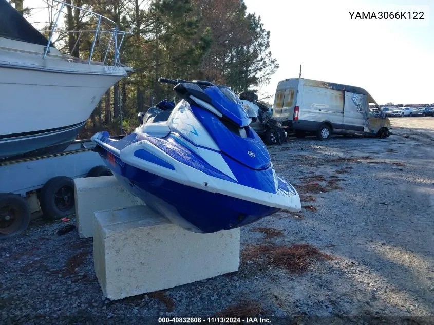 2022 Yamaha Vx Cruiser Ho VIN: YAMA3066K122 Lot: 40832606