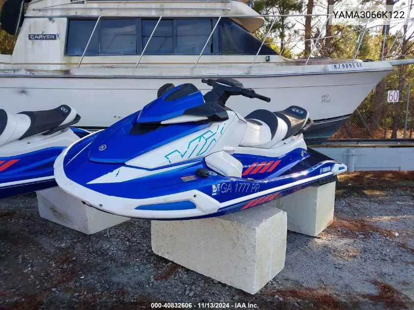 2022 Yamaha Vx Cruiser Ho VIN: YAMA3066K122 Lot: 40832606