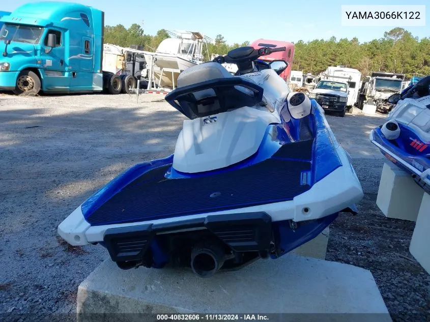 2022 Yamaha Vx Cruiser Ho VIN: YAMA3066K122 Lot: 40832606