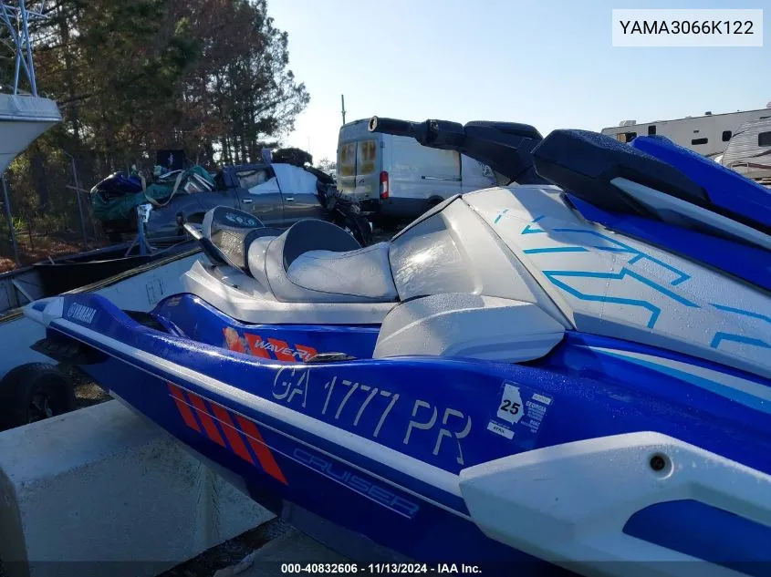 2022 Yamaha Vx Cruiser Ho VIN: YAMA3066K122 Lot: 40832606