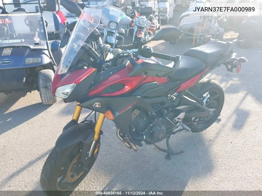 2015 Yamaha Fj09 VIN: JYARN37E7FA000989 Lot: 40838165