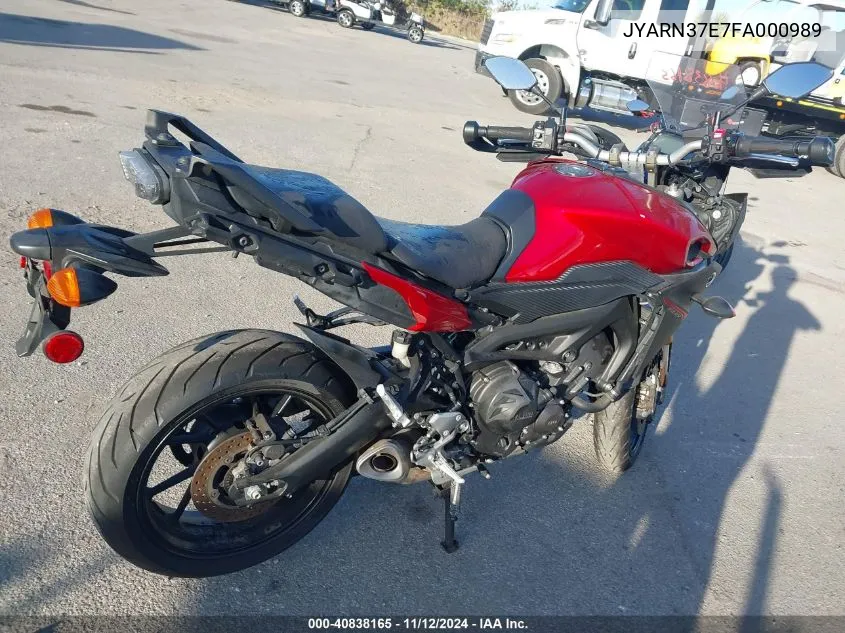 2015 Yamaha Fj09 VIN: JYARN37E7FA000989 Lot: 40838165