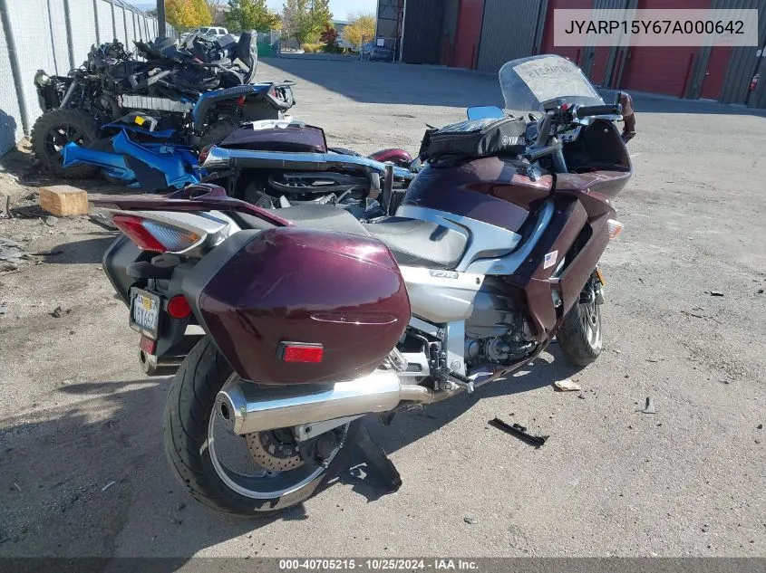 2007 Yamaha Fjr1300 VIN: JYARP15Y67A000642 Lot: 40705215