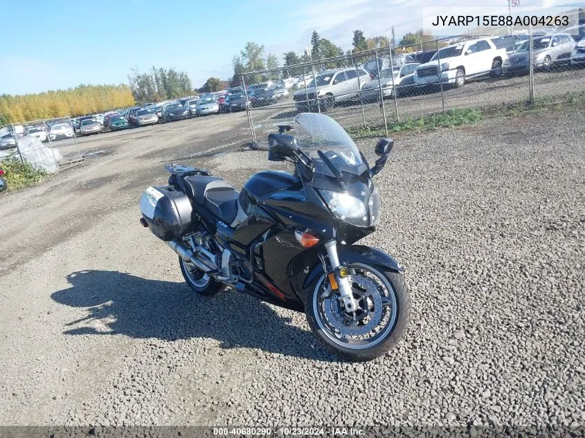 2008 Yamaha Fjr1300 A VIN: JYARP15E88A004263 Lot: 40680290