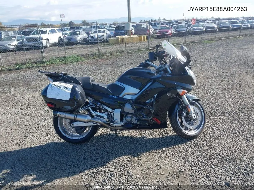 2008 Yamaha Fjr1300 A VIN: JYARP15E88A004263 Lot: 40680290