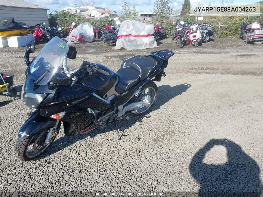 2008 Yamaha Fjr1300 A VIN: JYARP15E88A004263 Lot: 40680290