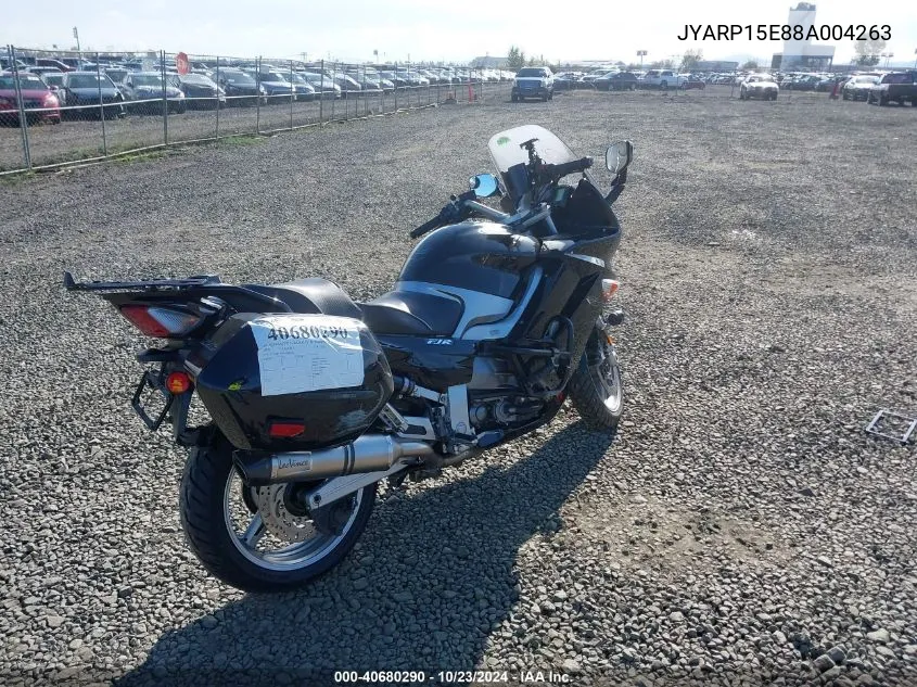 2008 Yamaha Fjr1300 A VIN: JYARP15E88A004263 Lot: 40680290