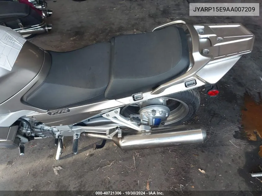 2010 Yamaha Fjr1300 A VIN: JYARP15E9AA007209 Lot: 40721306