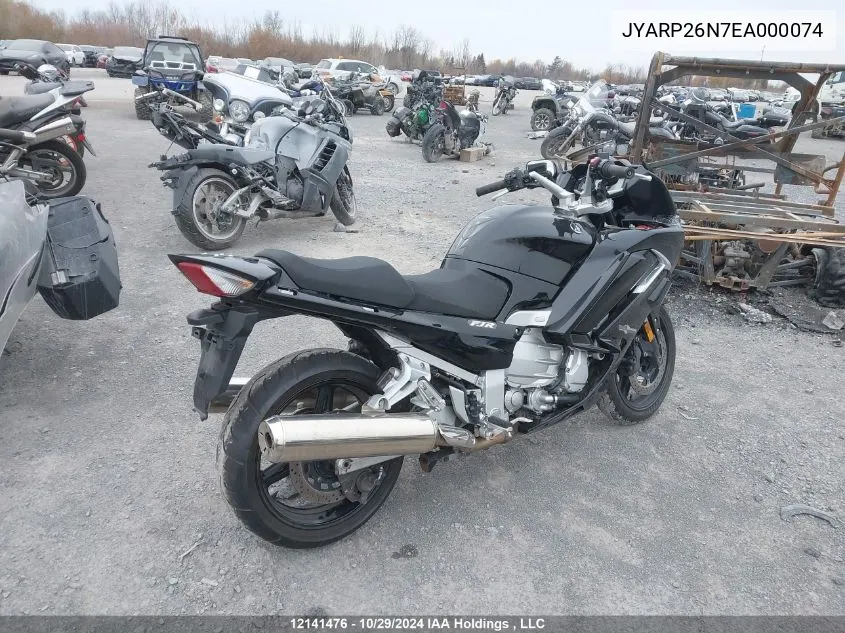 2014 Yamaha Fjr1300 Ae VIN: JYARP26N7EA000074 Lot: 12141476